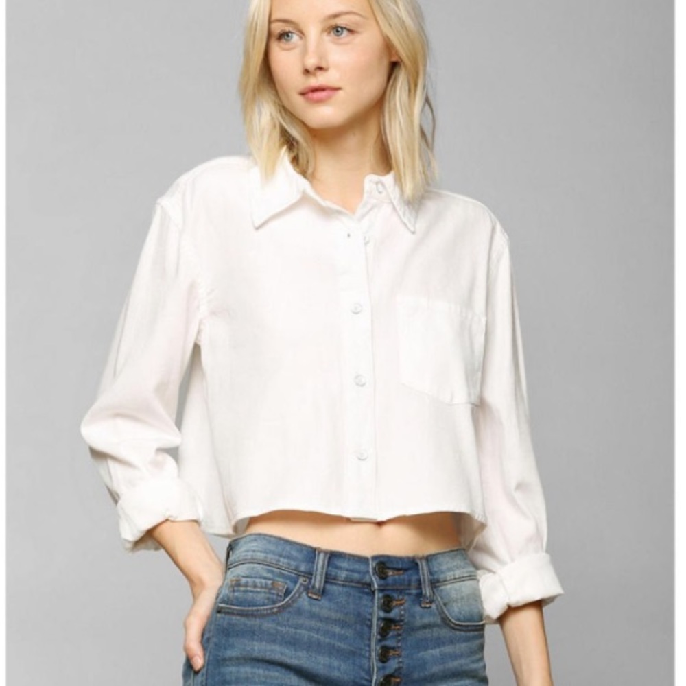 🔹NWOT🔹BDG Cropped Oxford Button Down